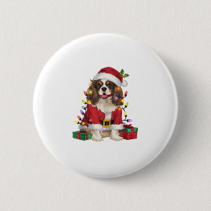 Bóton Redondo 5.08cm Xmas Lighting Cavalier King Charles Spaniel Dog Ch