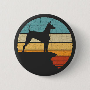Bóton Redondo 5.08cm Xoloitzcuintli Retro Vintage 60s 70s Cachorro Próp