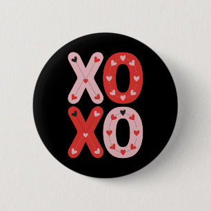 Bóton Redondo 5.08cm Xoxo Amor Doce Dia dos Namorados Coração Romântico