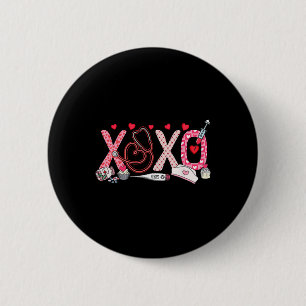 Bóton Redondo 5.08cm Xoxo Xo Xo Enfermeira Dia dos Namorados Homens Mul