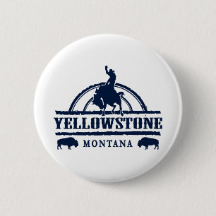 Bóton Redondo 5.08cm Yellowstone Montana Rodeo Cowboy