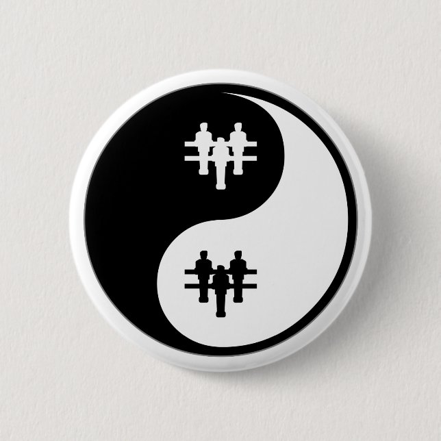 Bóton Redondo 5.08cm Yin Yang Foosball (Frente)
