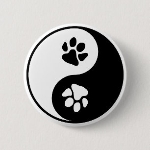 Bóton Redondo 5.08cm Yin Yang Paw