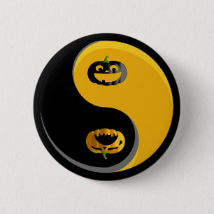 Bóton Redondo 5.08cm Yin Yang Pumpkins