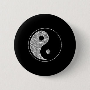 Bóton Redondo 5.08cm Yin Yang Tai Chi, Qi Gong, Yoga, Wushu, Artes Marc