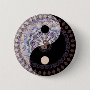 Bóton Redondo 5.08cm Ying Yang
