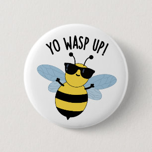 Bóton Redondo 5.08cm Yo Wasp Acaba Com Um Inseto Engraçado