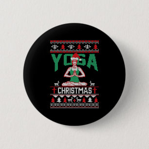 Bóton Redondo 5.08cm Yoga Christmas Shirt