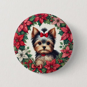 Bóton Redondo 5.08cm Yorkie natalino
