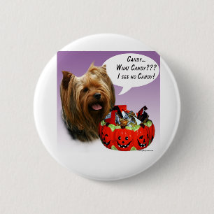 Bóton Redondo 5.08cm Yorkshire Terrier Halloween Candy