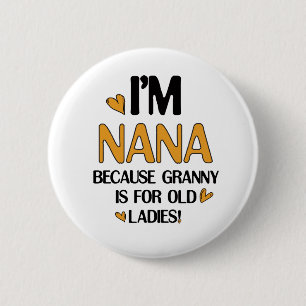 Bóton Redondo 5.08cm Young Nana Graphic Nana Clipart Design Grandma Art