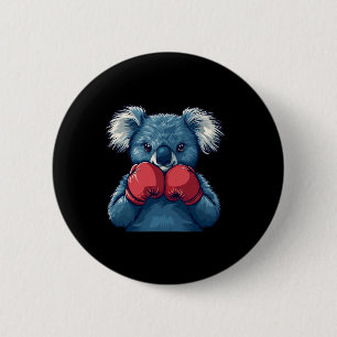 Bóton Redondo 5.08cm Zarque Koala Diversão Para Um Campeão E Boxing Lo