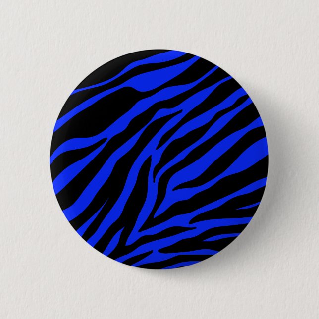 Bóton Redondo 5.08cm zebra azul (Frente)