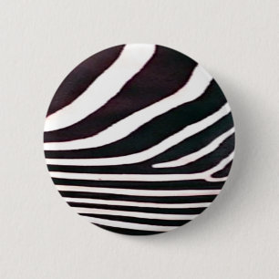 Bóton Redondo 5.08cm Zebra Black and White Stripes Impressão