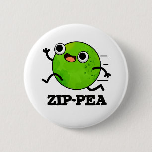 Bóton Redondo 5.08cm Zip-pea Engraçado Zippy Pea Pun