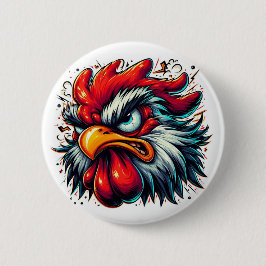 Bóton Redondo 5.08cm "Zippy the Vivid Rooster" Button