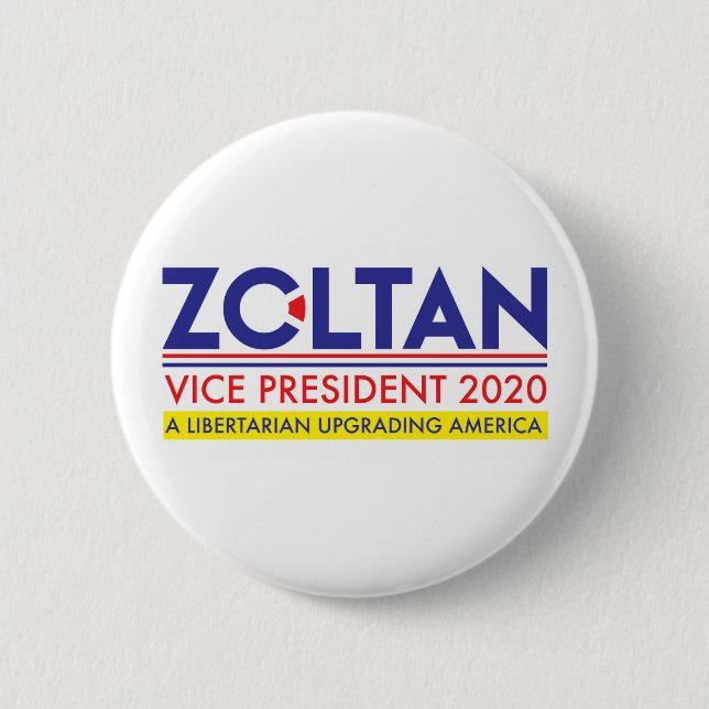 Bóton Redondo 5.08cm Zoltan Istvan VP 2020 (Frente)