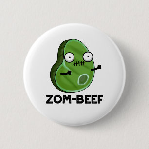 Bóton Redondo 5.08cm Zom-beef Dia de as Bruxas engraçado Zombie Carnes