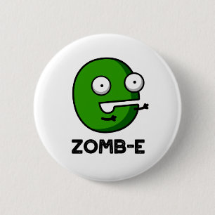 Bóton Redondo 5.08cm Zom-E Dia de as Bruxas engraçado Zombie Alphabet E