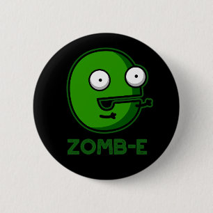 Bóton Redondo 5.08cm Zomb-E Dia de as Bruxas engraçado Zombie Alphabet