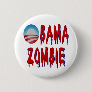 Bóton Redondo 5.08cm Zombi de Obama