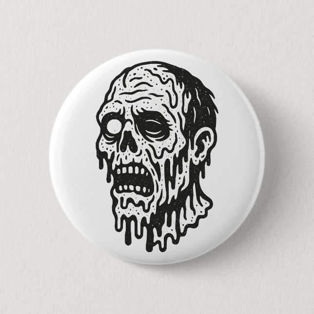 Bóton Redondo 5.08cm Zombie (Frente)