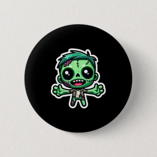 Bóton Redondo 5.08cm Zombie engraçado