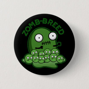 Bóton Redondo 5.08cm Zombie Engraçado Criou Pun Dark BG
