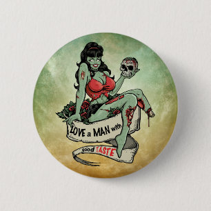 Bóton Redondo 5.08cm Zombie Love