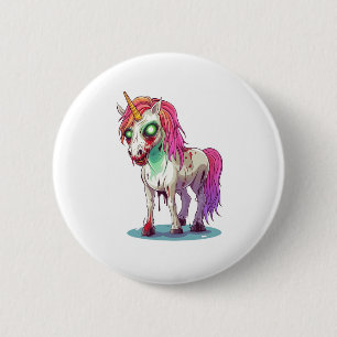 Bóton Redondo 5.08cm Zombie Unicorn