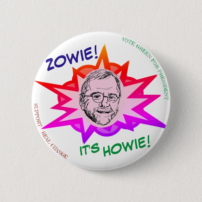 BÓTON REDONDO 5.08CM ZOWIE! É HOWIE! BOTAO (Frente)