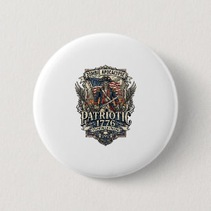 Bóton Redondo 5.08cm Zumbi Patriótico General Zumbi Apocalipse Patrióti