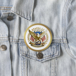 Bóton Redondo 7.62cm 250th Anniversary USA Patriotic | 1776–2026