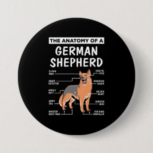 Bóton Redondo 7.62cm A Anatomia De Um German shepherd