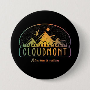 Bóton Redondo 7.62cm A Aventura de Esqui do Retro Cloudmont está à espe