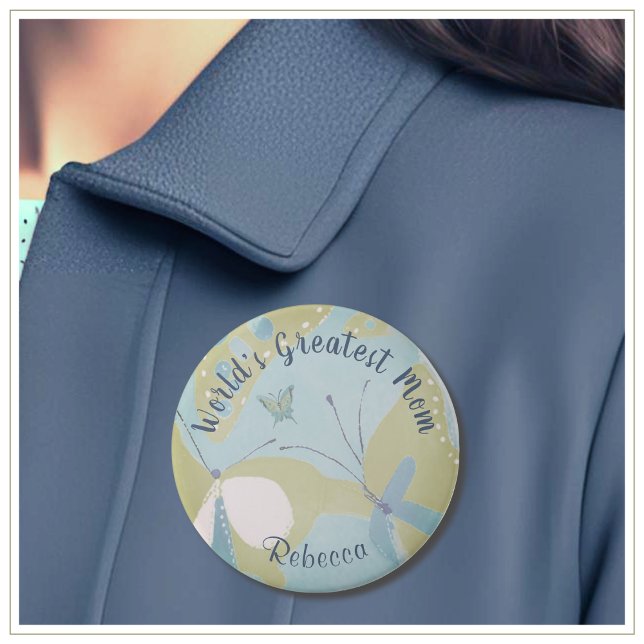 Bóton Redondo 7.62cm A maior mãe do mundo misturada de mídia flexível (Criador carregado)