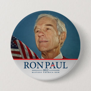 Bóton Redondo 7.62cm A restauração América de Ron Paul abotoa-se ago