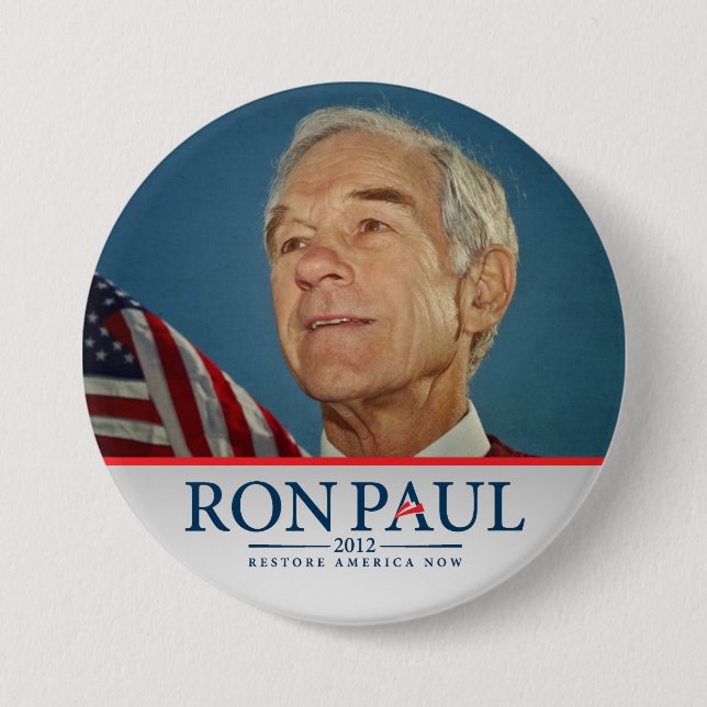 Bóton Redondo 7.62cm A restauração América de Ron Paul abotoa-se agora (Frente)
