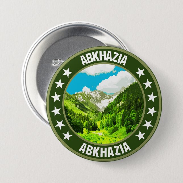 Bóton Redondo 7.62cm Abkhasia (Frente & Verso)