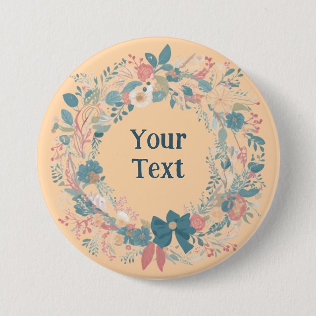 Bóton Redondo 7.62cm Acessório do Lapão de Frota Inspirado no Jardim (Frente)