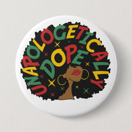 Bóton Redondo 7.62cm Afro Negro Afro-se sem desculpas