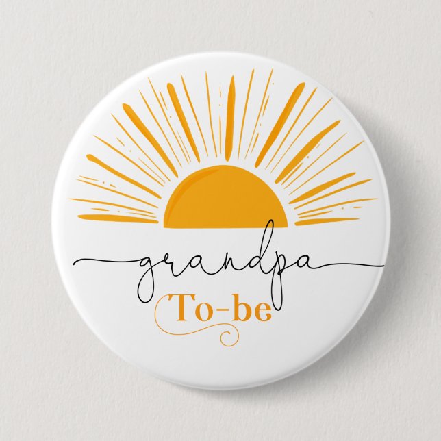 Bóton Redondo 7.62cm Aí vem o filho Vovô para ser (Frente)