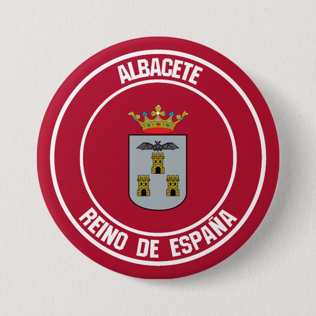 Bóton Redondo 7.62cm Albacete Round Emblem (Frente)