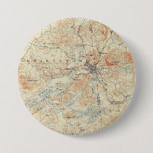 Bóton Redondo 7.62cm Aldeia e área do lago Saranac em Adirondacks