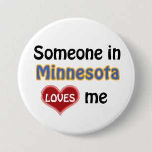 Bóton Redondo 7.62cm Alguém em Minnesota me ama