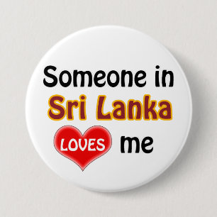 Bóton Redondo 7.62cm Alguém no Sri Lanka me ama