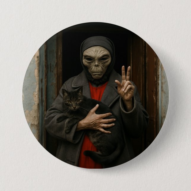 Bóton Redondo 7.62cm Alien Love (Frente)