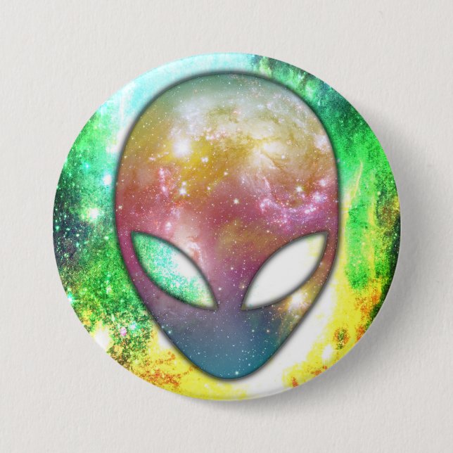 Bóton Redondo 7.62cm Alienígena de espaço (Frente)