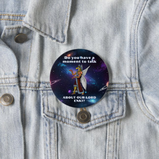 Bóton Redondo 7.62cm Alienígena Engraçado do Antigo OFO Annunaki