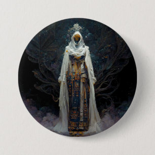 Bóton Redondo 7.62cm Alienígena Fae Fantasy Sci-Fi